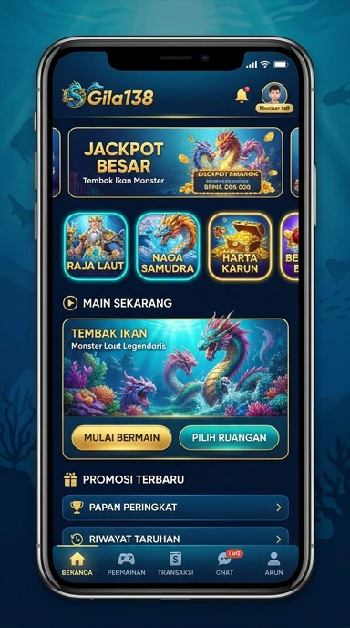 Tampilan aplikasi gila138 dengan berbagai pilihan aplikasi.
